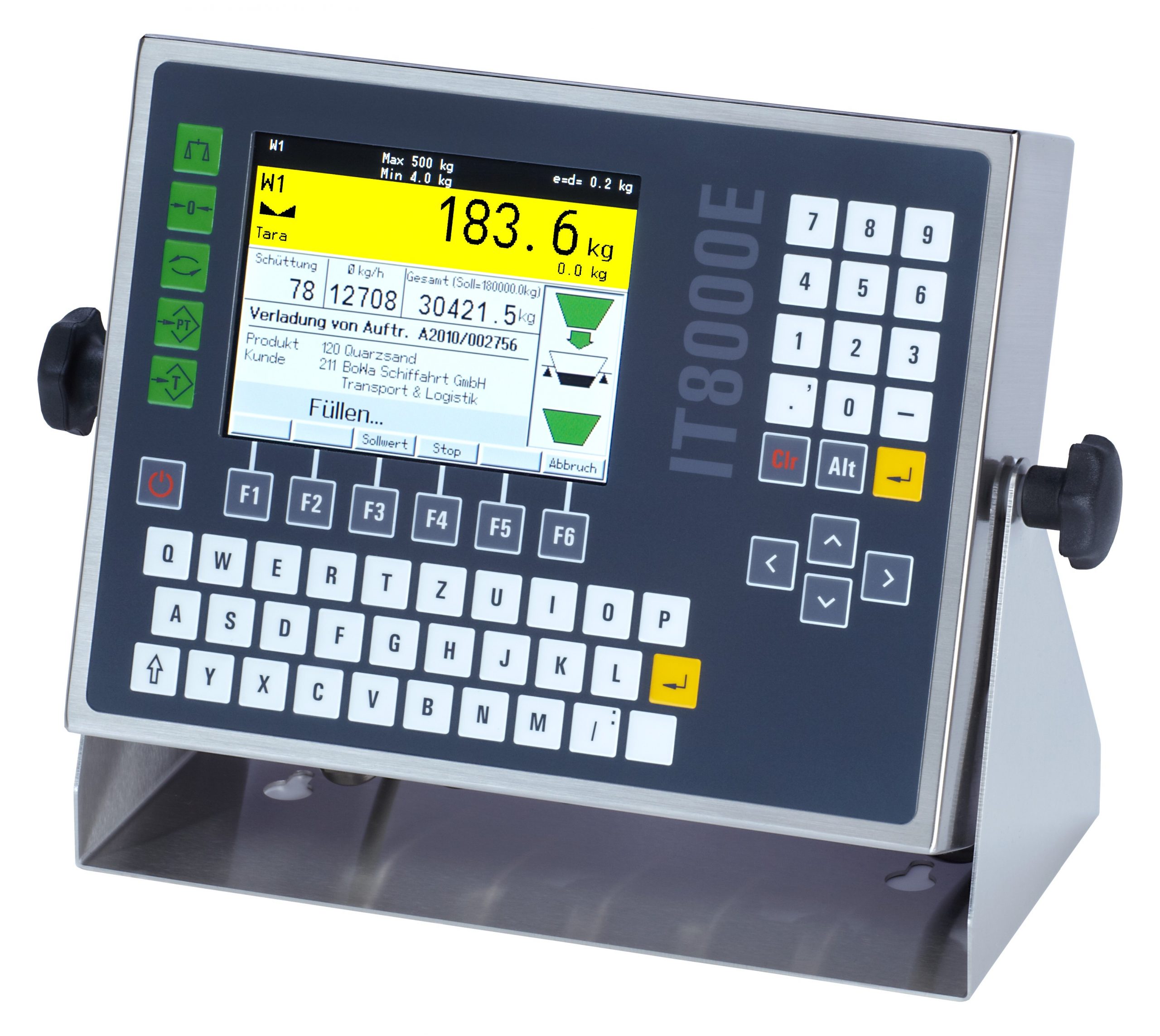 Abbildung Waagen Anzeige Kopf SysTec IT8000e